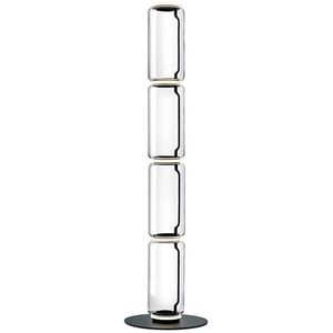 FLOS lampadaire NOCTAMBULE (4 High Cylinders - Verre soufflé / Aluminium moulé sous pression noir)