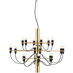 FLOS lampe à suspension 2097/18 (Laiton avec ampoules givré - Acier) pas cher