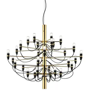 FLOS lampe à suspension 2097/30 (Laiton avec ampoules claires - Acier)Vendu parmyareadesign