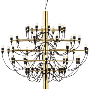 FLOS lampe à suspension 2097/50 (Laiton avec ampoules givré - Acier)Vendu parmyareadesign