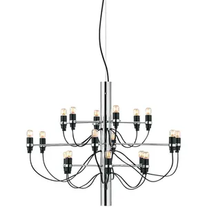 FLOS lampe à suspension 2097/18 (Chrome avec ampoules claires - Acier)