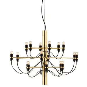 FLOS lampe à suspension 2097/18 (Laiton avec ampoules claires - Acier)