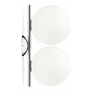 Flos IC-Applique murale/Plafonnier 2 lumières Métal/Verre H42cm pas cher