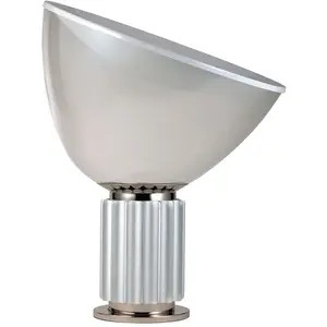 Comparateur de prix : Lampe de table design en plastique et métal argenté Taccia - Flos