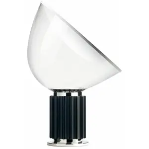 Lampe de table design en plastique et métal noir Taccia - Flos pas cher