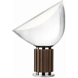 Lampe de table design en métal bronze Taccia - Flos pas cher