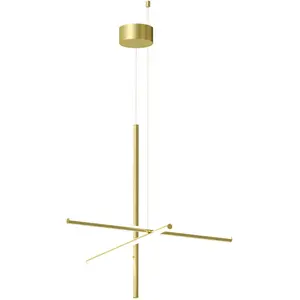 Flos COORDINATES S1-Suspension LED Barre Aluminium L78cm