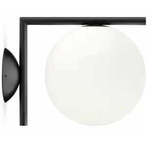 Comparateur de prix : Applique design en acier noir 20 cm IC - Flos