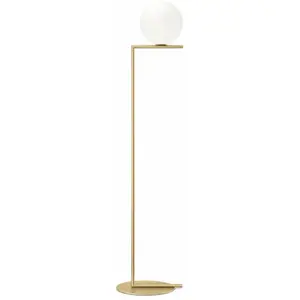 Comparateur de prix : Lampadaire design en laiton satiné 135 cm IC - Flos