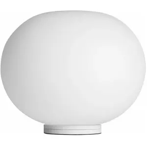 Lampe de table dimmmable design en verre opalin 19 x 16 cm Glo-Ball - Flos