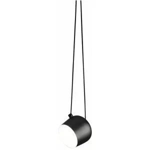 FLOS lampe à suspension AIM SMALL (Noir - aluminium / polycarbonate)Vendu parmyareadesign
