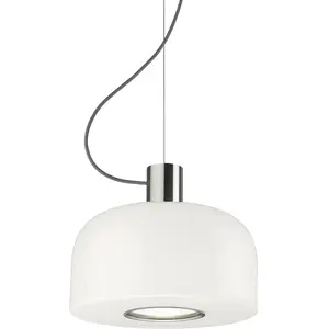 Suspension FLOS Bellhop Glass S1, couleur aluminium, verre, Ø 33 cmVendu parmade-in-design