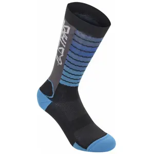 Comparateur de prix : Chaussettes hautes vélo Alpinestars Drop noires/bleues (22 cm)- S