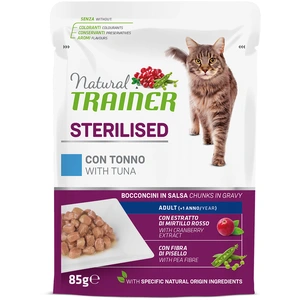 12x 85g Natural Trainer Adult sterilised thon nourriture pour chat humide pas cher