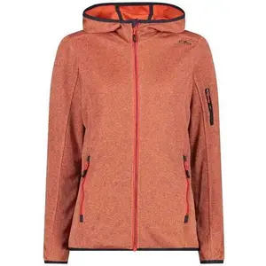 CMP - Veste Knit-Tech pour femme avec capuche fixe, Campari-Briquet, S pas cher