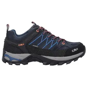 CMP Homme Rigel Low Trekking Shoes WP Chaussures de Marche, Blue Flash Orange, 41 EU