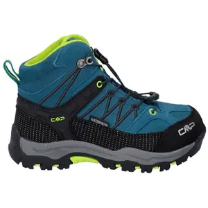 Comparateur de prix : Chaussures CMP Kids Rigel Mid WaterProof bleu noir vert fluo enfant - 35