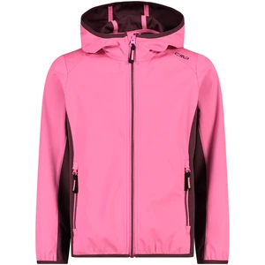 CMP - Veste softshell légère pour enfants avec capuche fixe, Rose Fluo-Prune, 164 pas cher