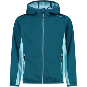 CMP - Veste softshell légère pour enfants avec capuche fixe, Deep Lake-Eau, 152 pas cher