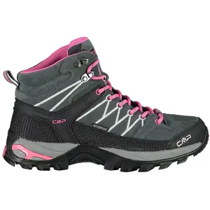 CMP Femme Rigel Mid WMN Trekking Shoe WP Chaussures de randonnée, Gris-Fuchsia-Gris Clair (Grey-Fuxia-Ice), 44 EU pas cher