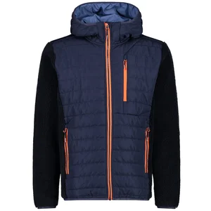 Cmp MAN JACKET HYBRID FIX HOOD bleu marine 48 pas cher
