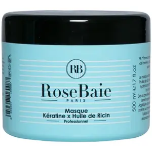 Comparateur de prix : Rosebaie Masque hydratant - Kératine & huile de ricin - Cheveux secs & abîmés - 500 ml