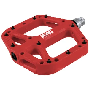 Wag Pédales Flat VTT Rouges en Résine Composite avec Axe Chromoly et 10 PINVendu parbikeinn