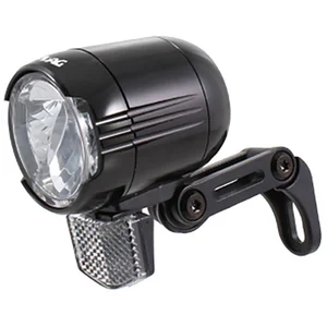 Wag Lumière Avant Fourche Métal Ronde pour E-Bike - Noir, 100 LUX, Aluminium
