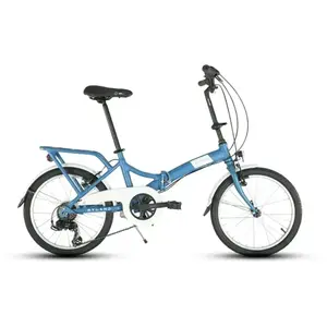 Myland Vélo Pliable 20' Ville Bleu avec Cadre en Aluminium et Dérailleur Shimano 6 VitessesVendu parbikeinn