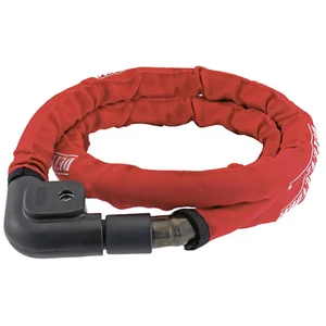 Wag Cadenas à câble renforcé 22x1200mm avec clé - Couleur Rouge ou Noir pas cher