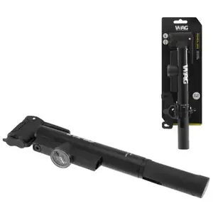 Wag Pompe Mini Télescopique avec Manomètre 120psi/8bar, Résine Double Extension pas cher