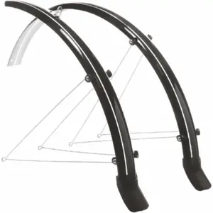 Bta Garde-boue Urban en Polycarbonate Noir 48mm pour Vélo 28' avec Kit Complet pas cher