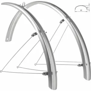 Wag Garde-boue Argent 26' 60mm en Polycarbonate pour Vélo Urbain - Kit CompletVendu parbikeinn