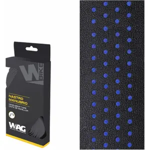 Wag Ruban de Guidon Double Noir/Bleu 30mm avec Bouchons Inclus - Confort et Style pas cher