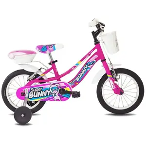 Myland Vélo pour Enfants Super Bunny 14 Fuchsia avec Cadre en Acier et Freins V-BrakeVendu parbikeinn