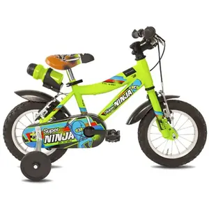 Myland Bicyclette pour Enfants Super Ninja 12 Verte avec Cadre en Acier et Freins V-BrakeVendu parbikeinn