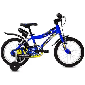 Myland Vélo pour Enfants Street Boy 16' Bleu avec Cadre en Acier et Freins V-BrakeVendu parbikeinn