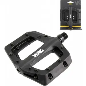 Wag Pédales VTT Flat en Résine Noire avec Axe Chromoly et 10 Pins par Côté pas cher