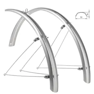 Bta Garde-boue en polycarbonate argent 20' pour vélo urbain - Kit completVendu parbikeinn