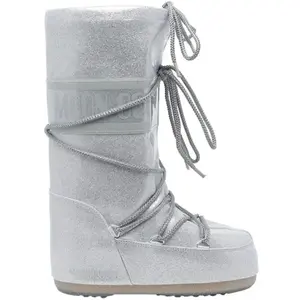 Comparateur de prix : Moon Boot Modèle MB ICON GLITTER BLACK, argent métallique, 35/38 EU