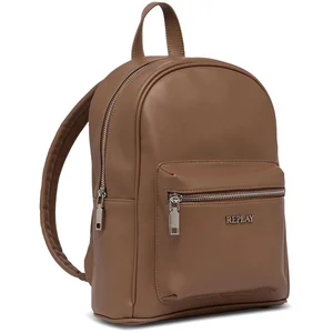 REPLAY Sac à dos brun clair pour femme - Backpack Dirty Pale Beige 249... pas cher