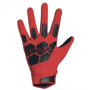 Gants vélo long VTT Gist Armor noir/rouge- M pas cher
