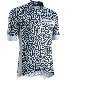 Maillot route manches courtes Gist Paint noir/blanc- XXL pas cher