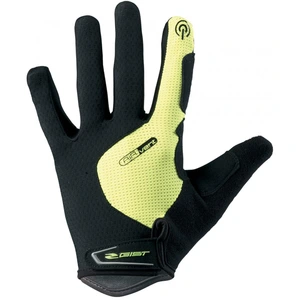 Gants vélo long VTT Gist Hero Gel noir/jaune fluo- XL pas cher