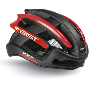 Casque vélo route Gist Volo noir mat/rouge brillant- 56-62 pas cher