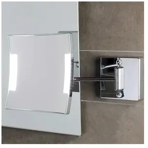 Koh-I-Noor QUADROLO LED Miroir cosmétique, avec éclairage, grossisseme... pas cher