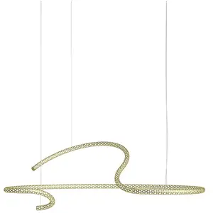 ROTALIANA lampe à suspension SQUIGGLE H5 (Or, 2700K - Aluminium)