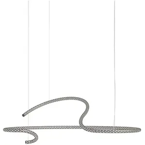 ROTALIANA lampe à suspension SQUIGGLE H5 (Noir mat, 3000K - Aluminium)