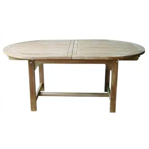 ABITARE Table ovale extensible 180-240 x 120 en bois teck - Tarassaco pas cher