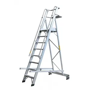 Hailo 1 X eCHELLE PROFESSIONNELLE DOUBLE COUCHETTE 8 gr. - ouvert h.315cm/ferme h.334cm pas cher